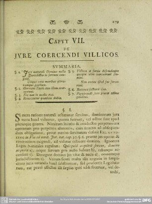 Caput VII. De Jure Coercendi Villicos