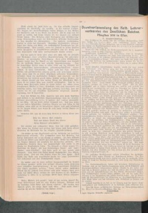 Jubelversammlung des Kath. Lehrerverbandes des Deutschen Reiches : Pfingsten 1914 in Essen ; II. Hauptversammlung