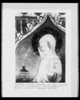 Kasten, Vorderseite, obere Zone: Maria Magdalena