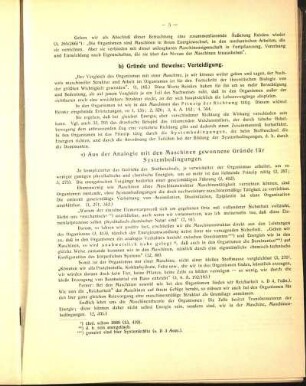 b) Gründe und Beweise; Verteidigung.