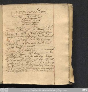 Colloquium Spiritus Mercurij etc. Monachi Fratris Alberti Beyer.