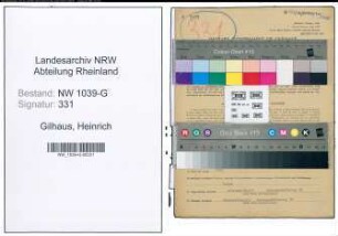 Entnazifizierung Heinrich Gilhaus , geb. 27.07.1885 (Bahnbeamter)