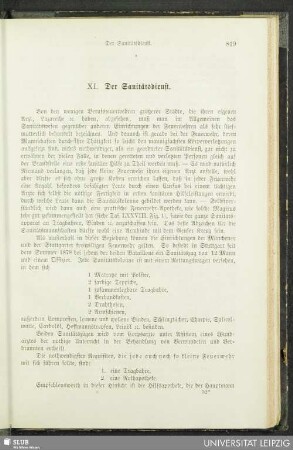 XI. Der Sanitätsdienst