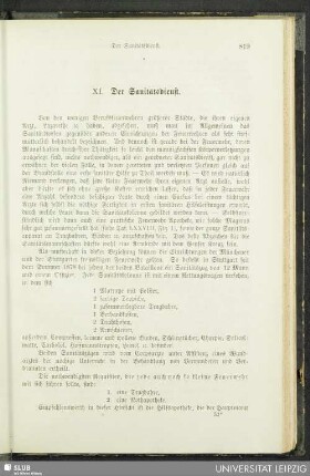 XI. Der Sanitätsdienst
