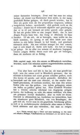 Diß capitel sagt, wie die ratzen zu Mösskirch vertriben worden, auch von etlichen andern ungewönlichen sachen, die sich begeben.