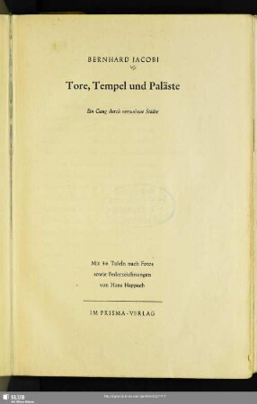Tore, Tempel und Paläste : ein Gang durch versunkene Städte