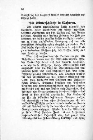 Die Winterschlacht in Masuren.