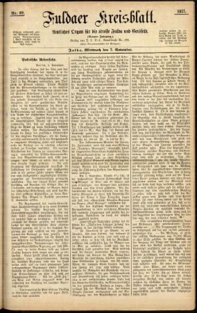 Ausgabe vom Mittwoch, den 07. November 1877.