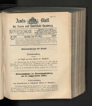 No. 128, 25. Mai 1917