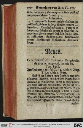 [I. Ceremonies, & Coutumes Religieuses de tous les peuples du monde […] – X. W.F.J. Das Gespräch des Hertzens mit Gott [..]]