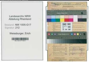 Entnazifizierung Erich Weissburger , geb. 09.05.1913 (Buchdrucker)
