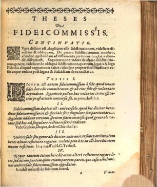 Theses de fideicommissis