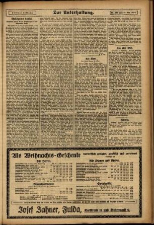 Zweite Ausgabe vom Samstag, den 13. Dezember 1924.