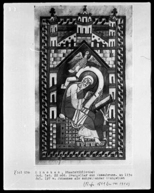 Evangeliar aus Kloster Wessobrunn — Der Evangelist Johannes, Folio 197verso
