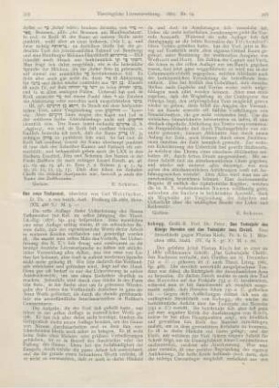 317-318 [Rezension] Weizsäcker, Carl (Übers.), Das Neue Testament. 2., neu bearb. Aufl