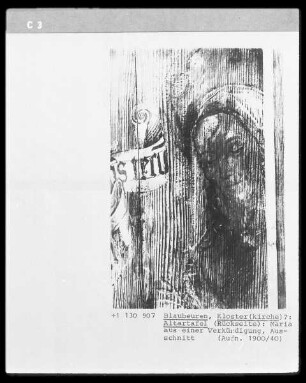 Rückseite: die Verkündigung an Maria