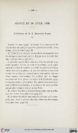 Séance du 30 avril 1880
