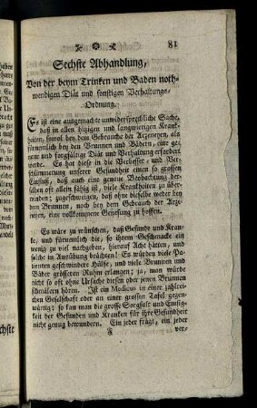 Sechste Abhandlung.