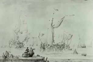 Schiffe im Hafen : Kanonenboote
