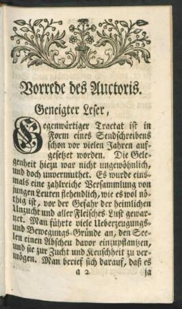 Vorrede des Auctoris