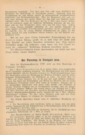 Der Parteitag in Stuttgart 1898.