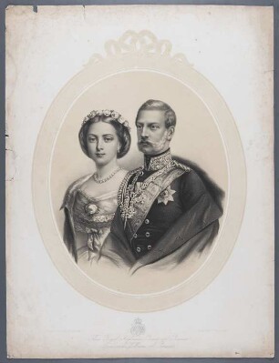 Friedrich III., Deutscher Kaiser, König von Preußen (1831-1888, reg. 1888), als Kronprinz Friedrich Wilhelm von Preußen, und seine Gemahlin Victoria geb. Prinzessin von Großbritannien und Irland (1840-1901)