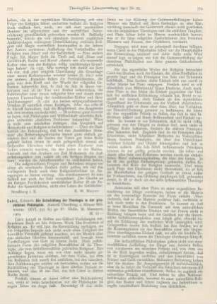 773-775 [Rezension] Caird, Edward, Die Entwicklung der Theologie in der griechischen Philosophie