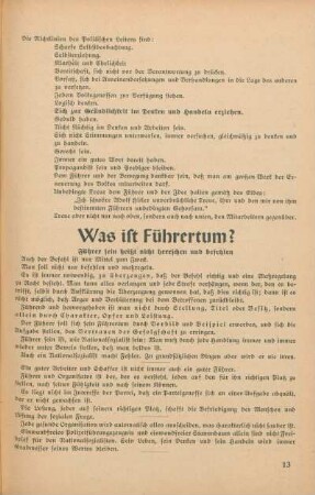 Was ist Führertum?
