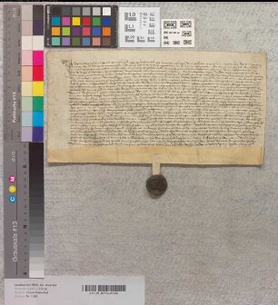 Der Richter Johann Sthovesant zu Harsewinkel bezeugt den Rentenverkauf des Georg Bussche an Abt Arnd und das Kloster Marienfeld aus Haus und Garten Molnerinch zu Harsewinkel.