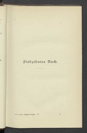 Siebzehntes Buch