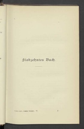 Siebzehntes Buch