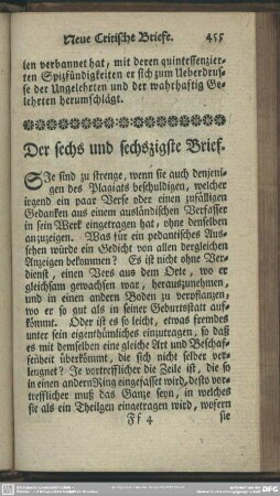Der sechs und sechszigste Brief