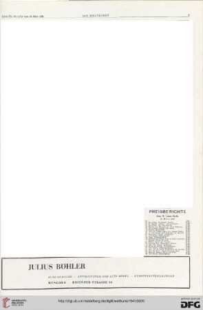 Nr. 11/12 (16. März 1941), S. 3: Preisberichte
