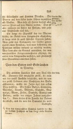 Von den Sitten und Gebräuchen in Venedig