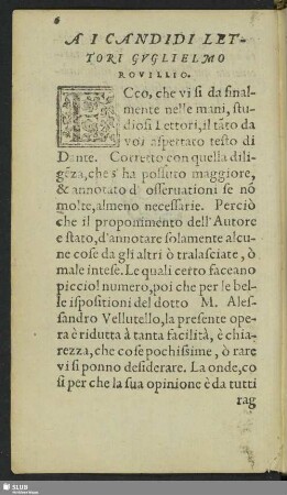 Ai Candidi Lettori Guglielmo Rouillio