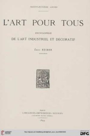 38: L' art pour tous: encyclopédie de l'art industriel et décoratif