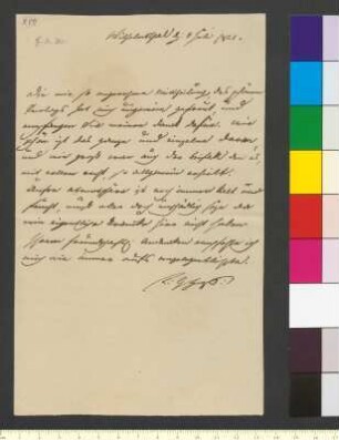 Brief von Sachsen-Weimar und Eisenach, Luise Augusta Großherzogin von an Goethe, Johann Wolfgang von