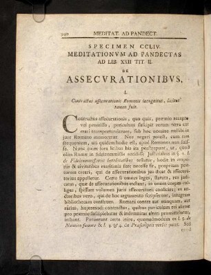 940-949, Ad Lib. XXII. Tit. II. De Nautico Foenore