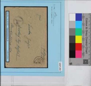 Privat-Feldpostbrief, Schiffsname/Landeinheit: Kanonenboot "K2", Feldpostnr. 51447; Frankatur, Mi.-Nr.: [Keine]; Poststempel: de 19.3.43; Nebenstempel: Dienststelle Feldpost-Nr. M 51447