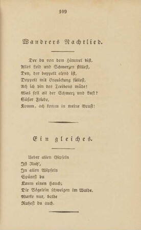 Wandrers Nachtlied.