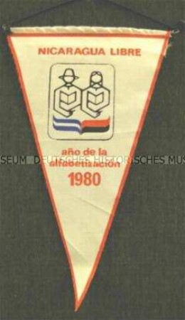 Wimpel der Alphabetisierungsbewegung in der Republik Nicaragua