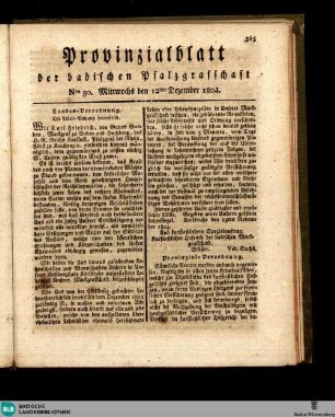 Provinzialblatt der badischen Pfalzgrafschaft