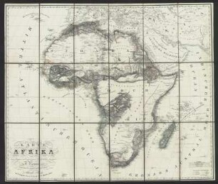 Karte von Afrika, 1:17 500 000, Kupferstich, 1835