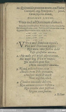 Psalmus LXXVII. Voce mea ad Dominum clamavi