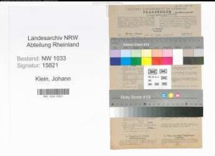 Entnazifizierung Johann Klein , geb. 04.04.1893 (Polizeibeamter)