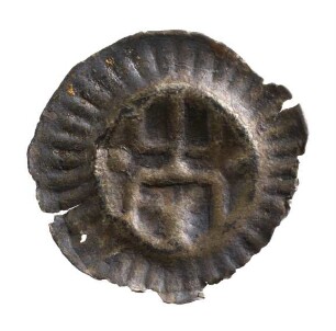 Münze, Hohlpfennig, 1. Hälfte 15. Jh.