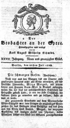 29. Stueck, 21. Juli 1828