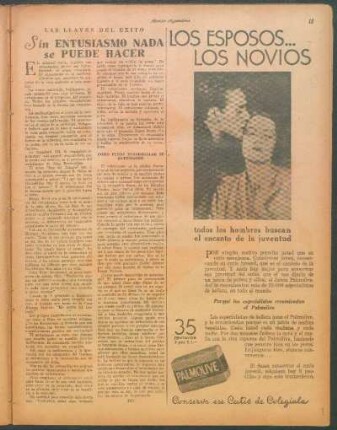 Sin entusiasmo nada se puede hacer : Las llaves del éxito