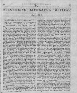 Forchhammer, P. W.: Die Athener und Sokrates, die Gesetzlichen und der Revolutionär. Berlin: Nicolai 1837