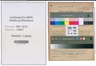 Entnazifizierung Ludwig Doetsch , geb. 20.04.1922 (Apotheker)